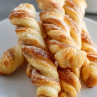 Baked Cinnamon Twists with Crescent Rolls