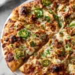 Spicy Chicken and Pickled Jalapeno Pizza