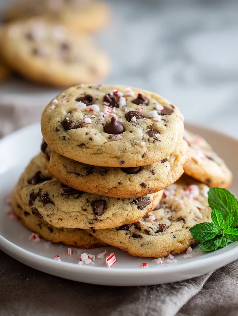 Peppermint Chocolate Chip Cookies