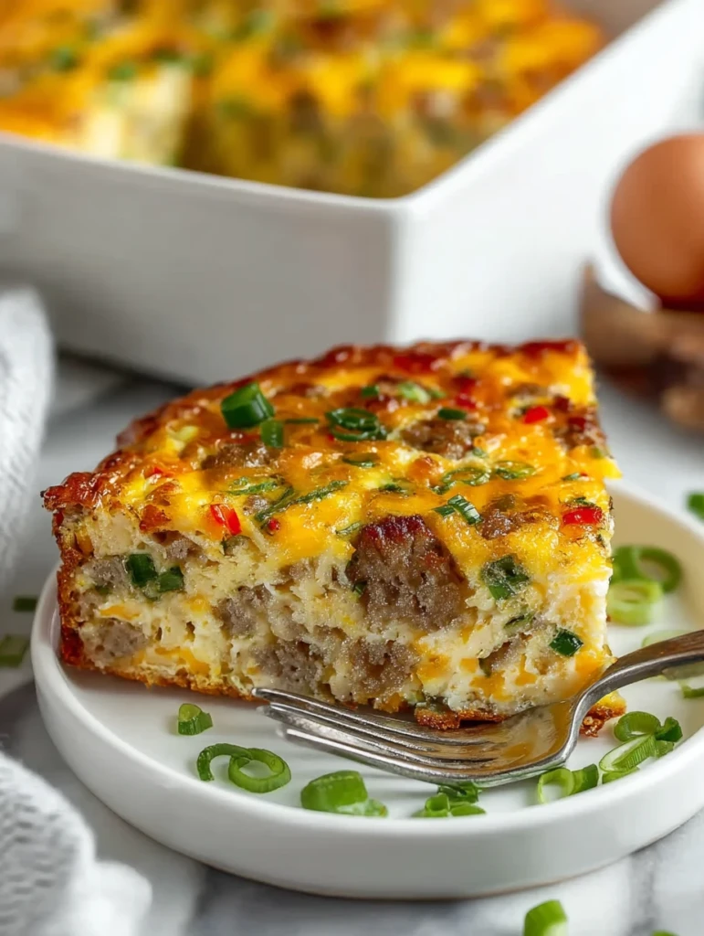 Sausage, Egg And Hash Brown Breakfast Casserole
