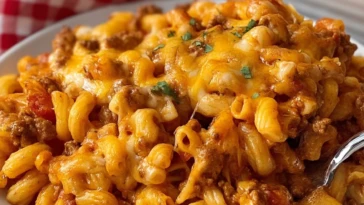 Easy Cheeseburger Pasta Dinner Casserole