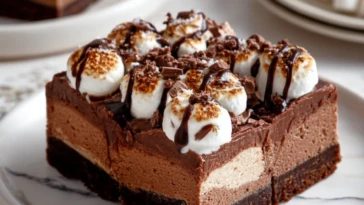 Cozy Hot Chocolate Cheesecake Bars