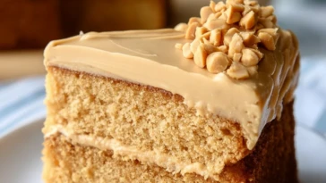 Peanut Butter Cake with Peanut Butter Frosting