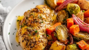 Sheet Pan Honey Dijon Chicken with Veggies
