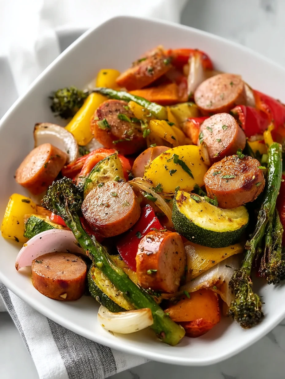 Easy Chicken Sausage and Veggies Sheet Pan