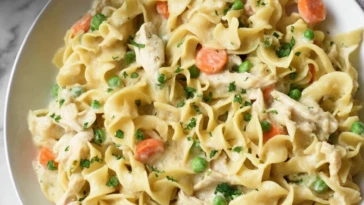 Best Chicken Pot Pie Noodles