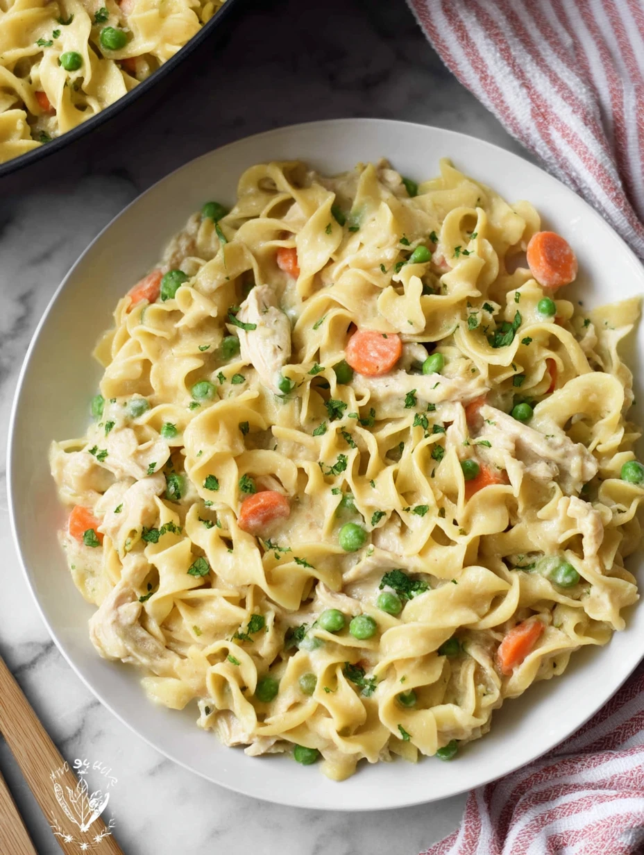 Best Chicken Pot Pie Noodles