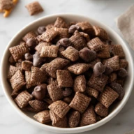 Double Chocolate Brownie Puppy Chow Snack Mix