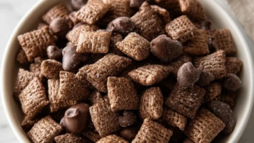 Double Chocolate Brownie Puppy Chow Snack Mix