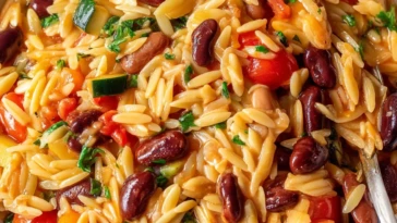 Mediterranean Orzo and Beans