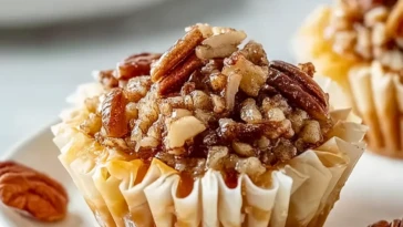 Sweet & Crunchy Pecan Caramel Baklava Cups