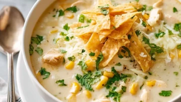 Creamy White Chicken Enchilada Soup