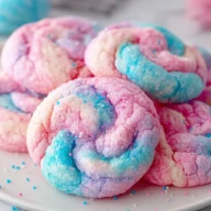 Fluffy Cotton Candy Cookies