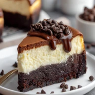 Fudgy Brownie Bottom Cheesecake