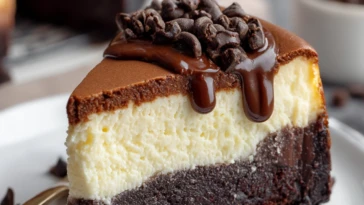 Fudgy Brownie Bottom Cheesecake