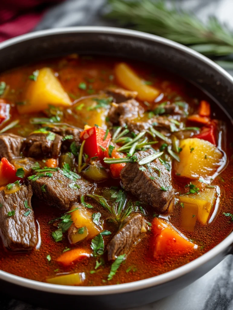 Braised Vegetable Beef Soup
