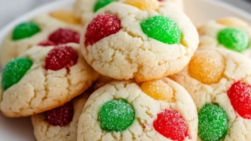 Retro Christmas Gumdrop Cookies