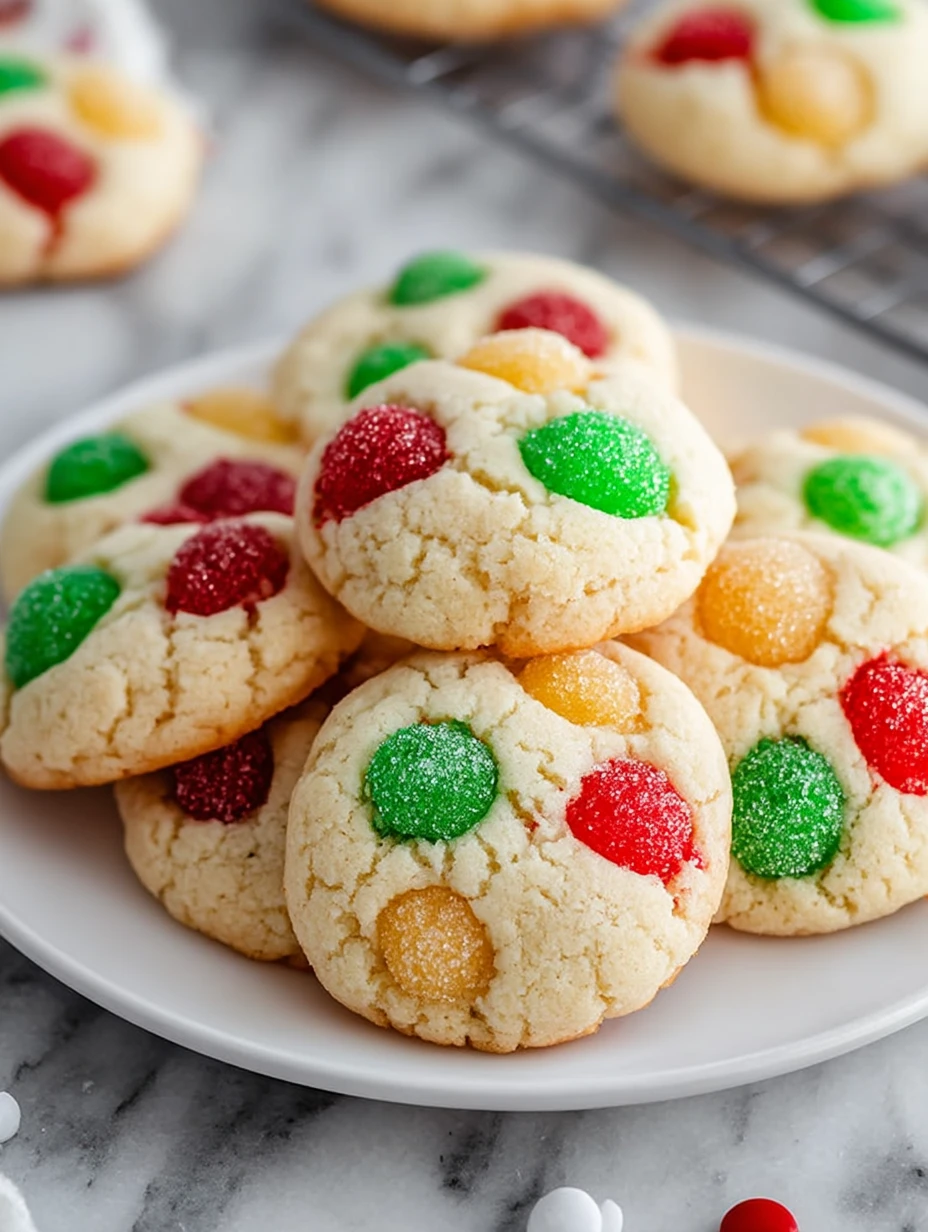 Retro Christmas Gumdrop Cookies