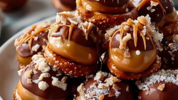 No-Bake Salted Caramel Pretzel Bites