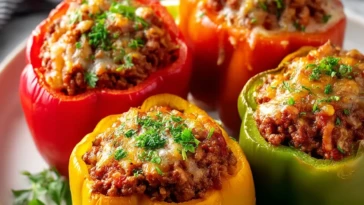Stuffed Peppers With Ground Beef