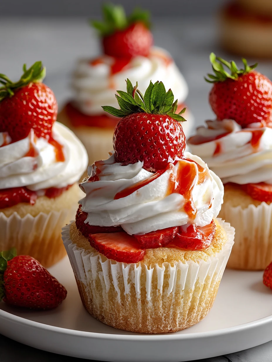 Irresistible Strawberry Shortcake Cupcakes