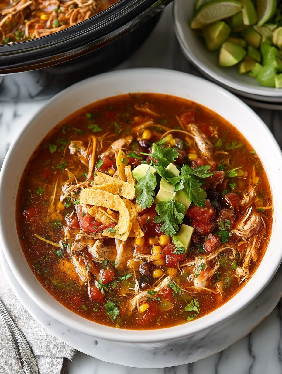 Slow Cooker Chicken Tortilla Soup