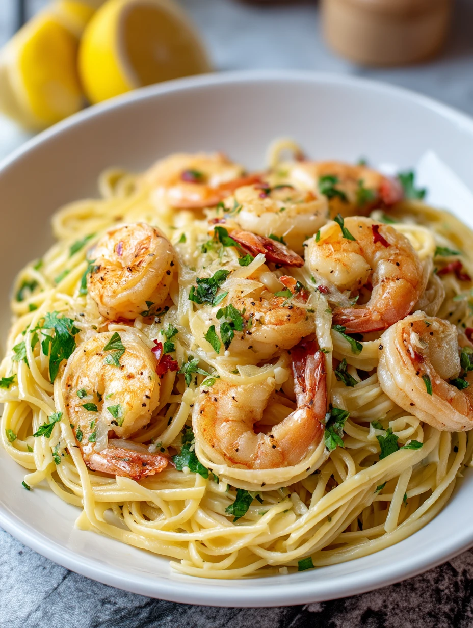 Creamy Garlic Shrimp Pasta
