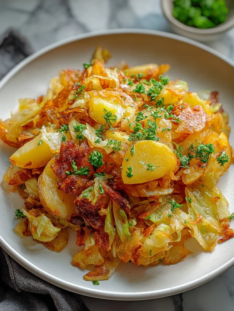 Nostalgic Fried Cabbage and Potatoes