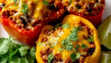 Best Mexican Ground Turkey Stuffed Peppers