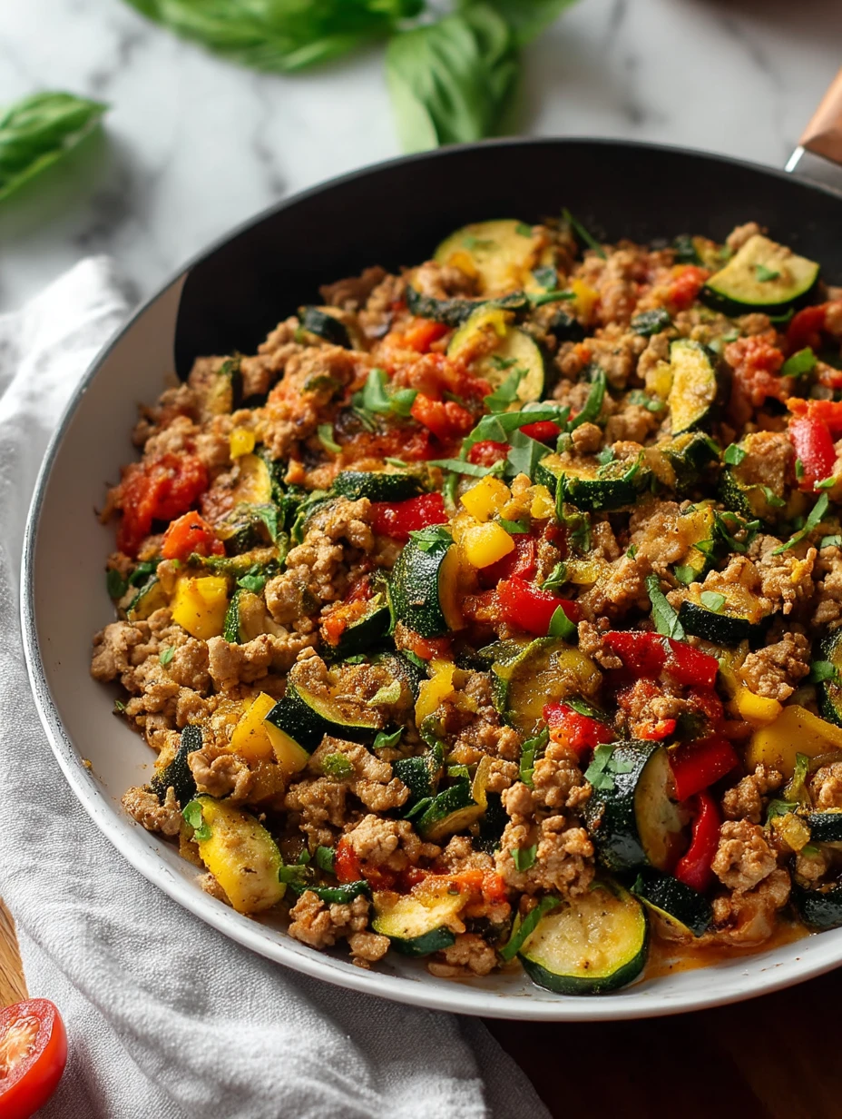 Healthy Ground Turkey Skillet With Veggies