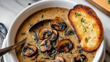 Best Mushroom Soup with Fresh Cremini Mushrooms