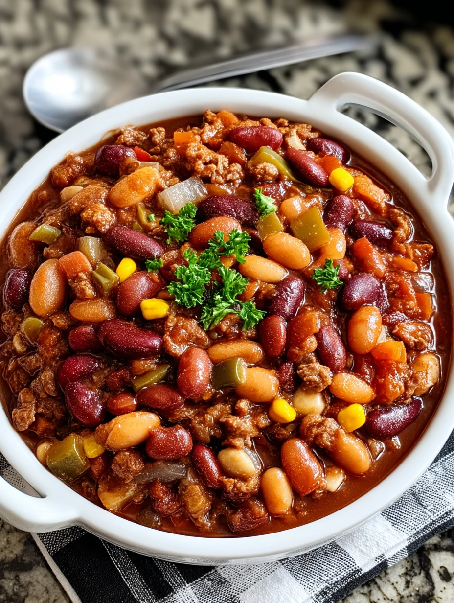 Hearty Slow Cooker Cowboy Beans