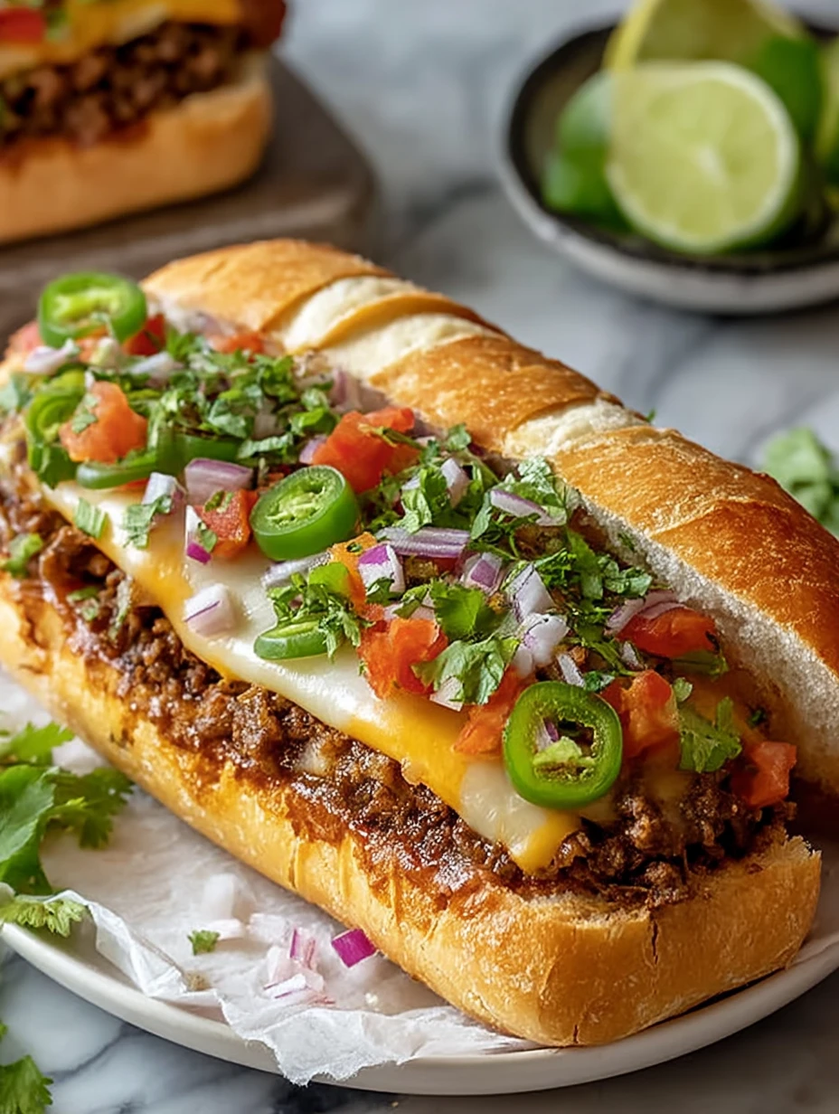 Mexican Chopped Cheese Sandwich