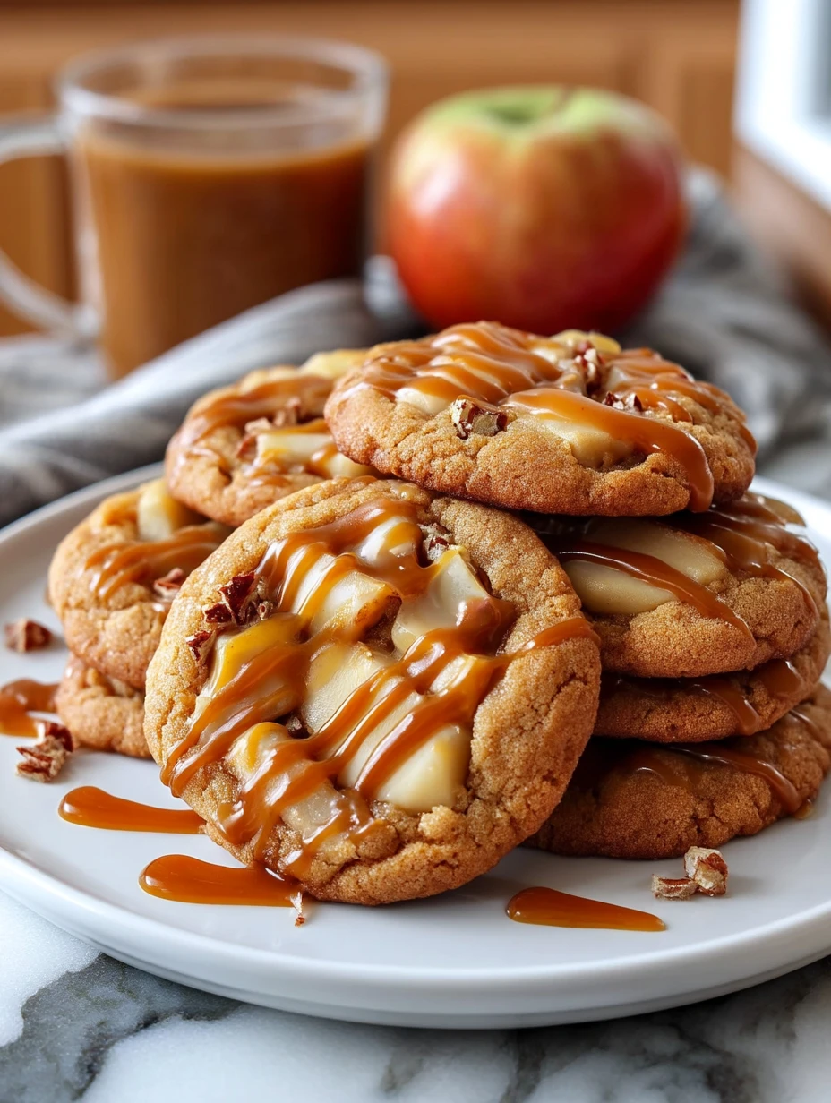 Easy Caramel Apple Cookies