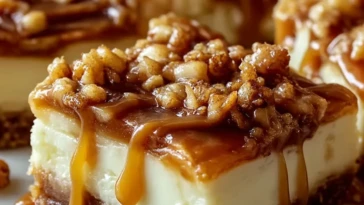Caramel Apple Cheesecake Bars