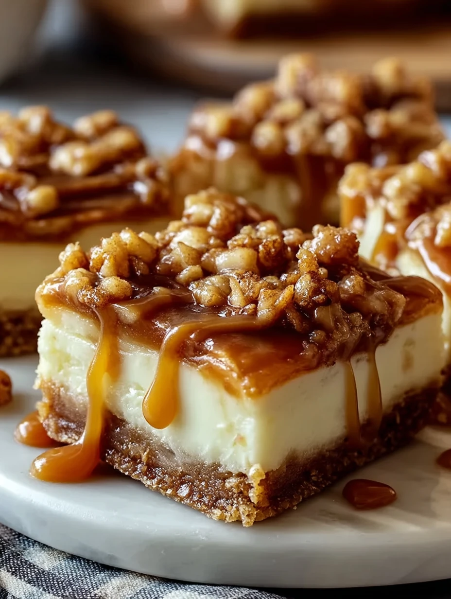 Caramel Apple Cheesecake Bars