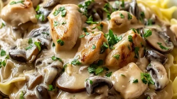 Creamy Chicken Stroganoff