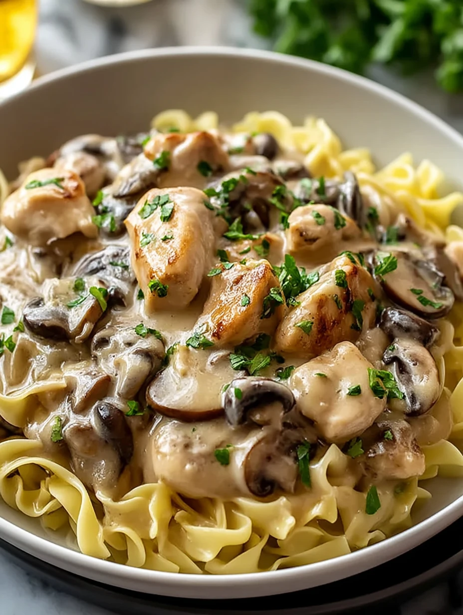 Creamy Chicken Stroganoff