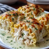 Easy Chicken Alfredo Lasagna Rolls