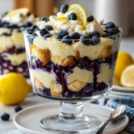 Easy Lemon Blueberry Cheesecake Trifle