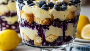 Easy Lemon Blueberry Cheesecake Trifle
