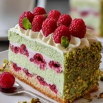 Heavenly Pistachio Raspberry Dream Cake