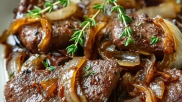 Caramelized Onion Beef Liver
