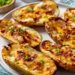 Cheddar Oven Baked Potato Skins