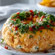 Christmas Taco Cheese Ball Wreath