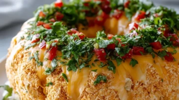 Christmas Taco Cheese Ball Wreath