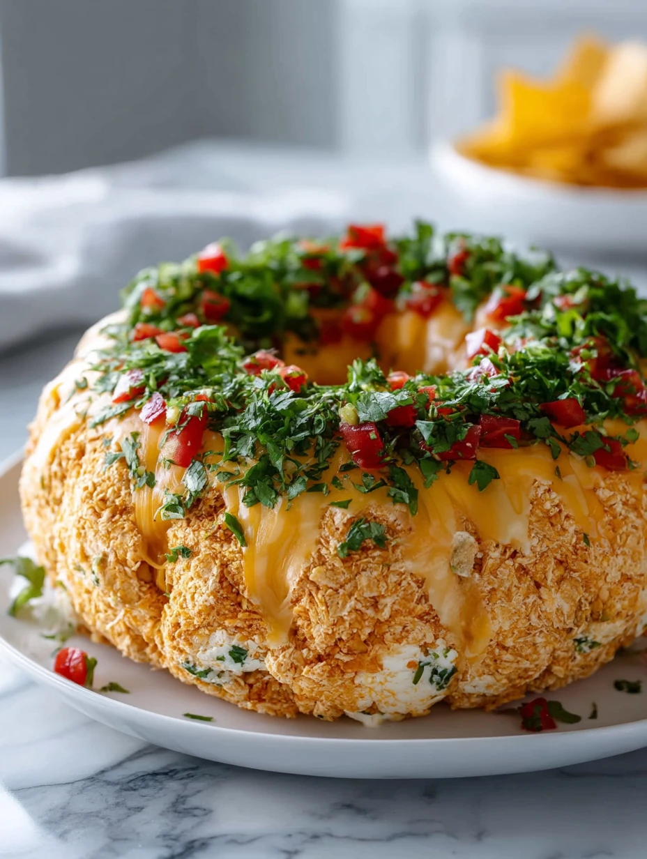 Christmas Taco Cheese Ball Wreath