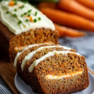 Cream Cheese Filled Carrot Cake Loaf