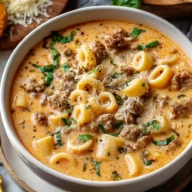 Creamy Parmesan Italian Sausage Ditalini Soup