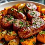 Honey Garlic Sausage Sweet Potatoes